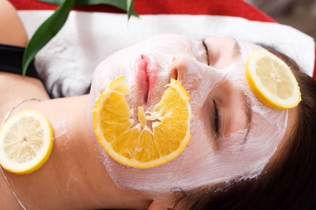 fruit facial mask for skin rejuvenation