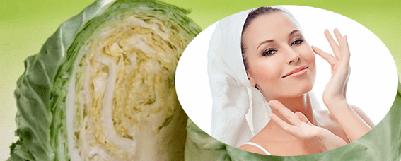 With cabbage for tightening the skin